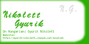 nikolett gyurik business card